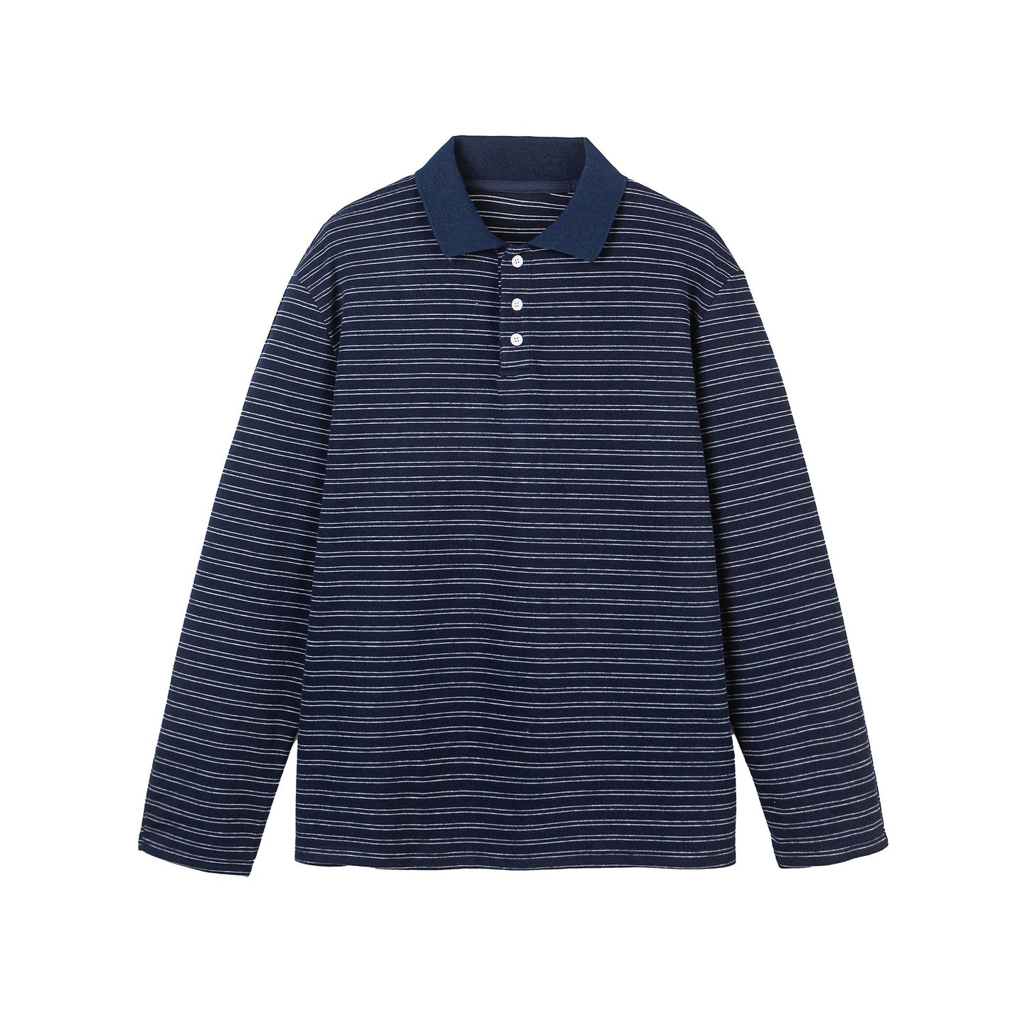 Long Sleeve Polo Shirt Unisex Relaxed Loose Fit Turn-down Collar Base