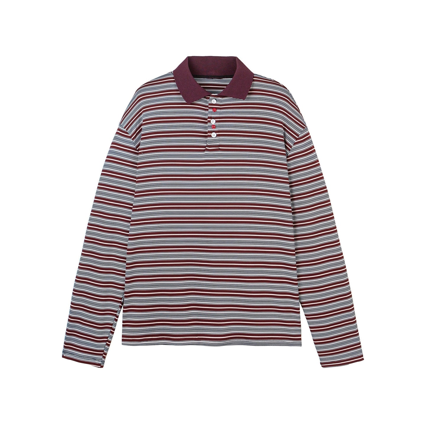 Long Sleeve  Button One Obvious Relaxed Fit Polo Collar