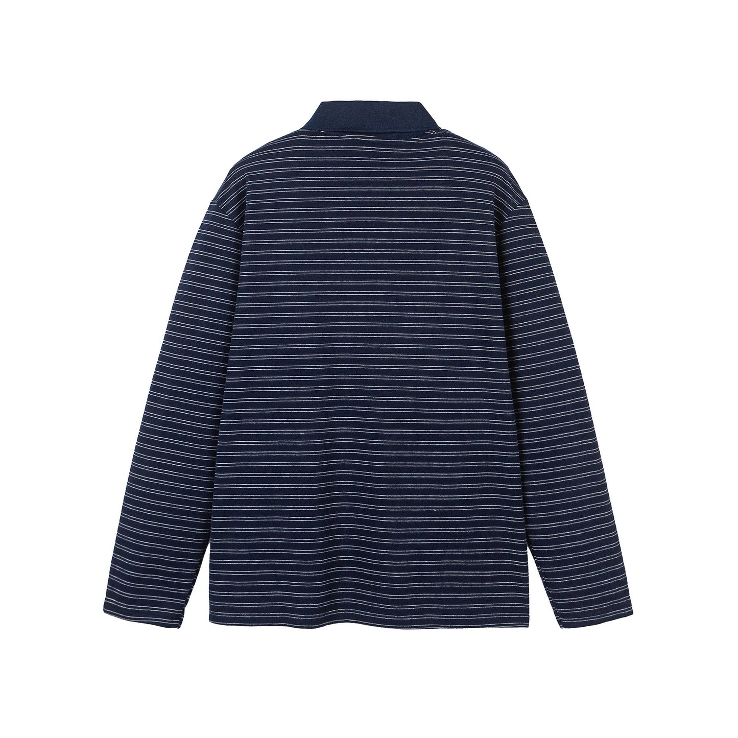 Long Sleeve Polo Shirt Unisex Relaxed Loose Fit Turn-down Collar Base